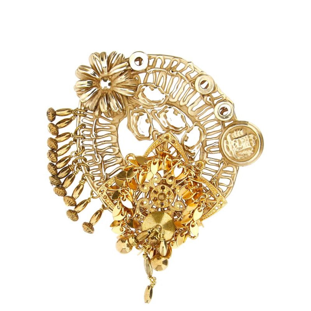 Dries Van Noten Women Antiqued Brass Brooch